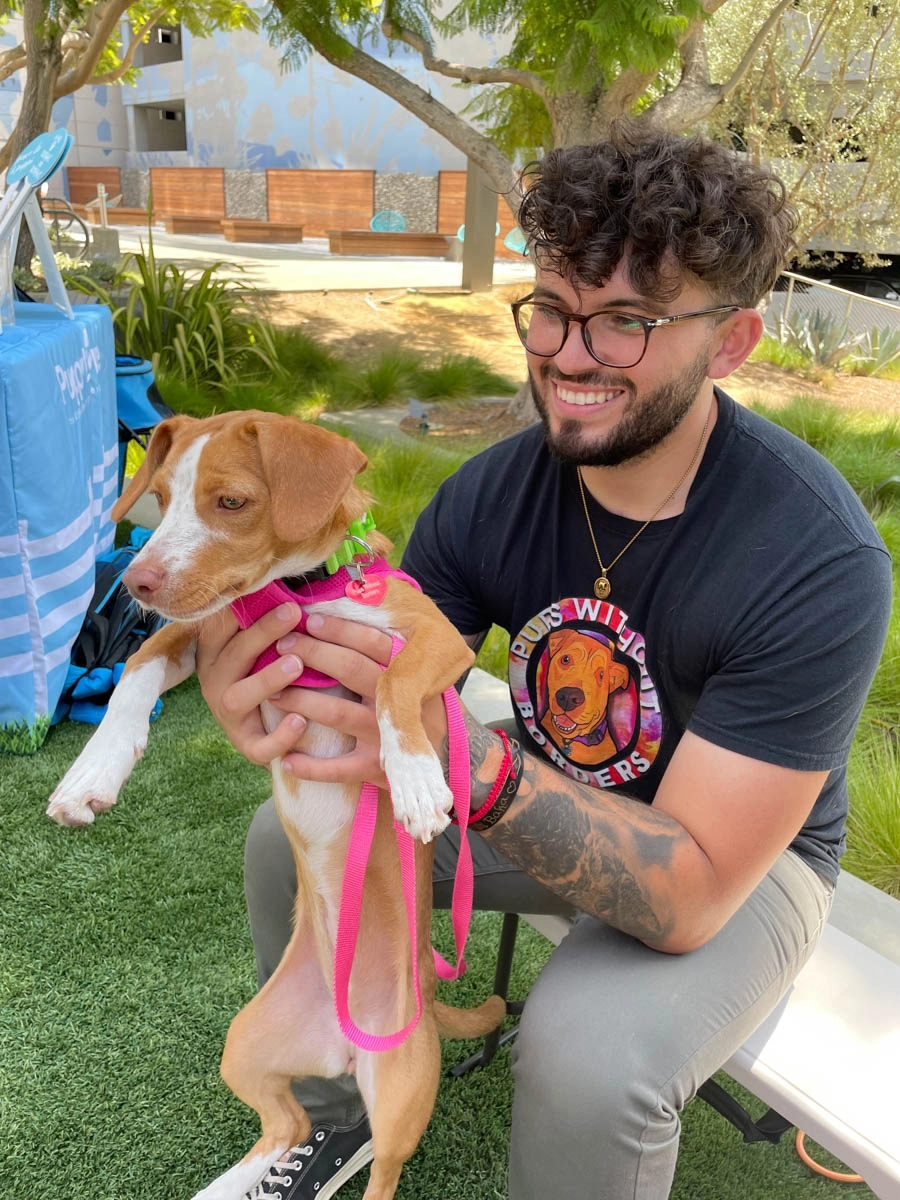 This sweet puppy helps make people's day at trade show events - so why not contact puppy love™
