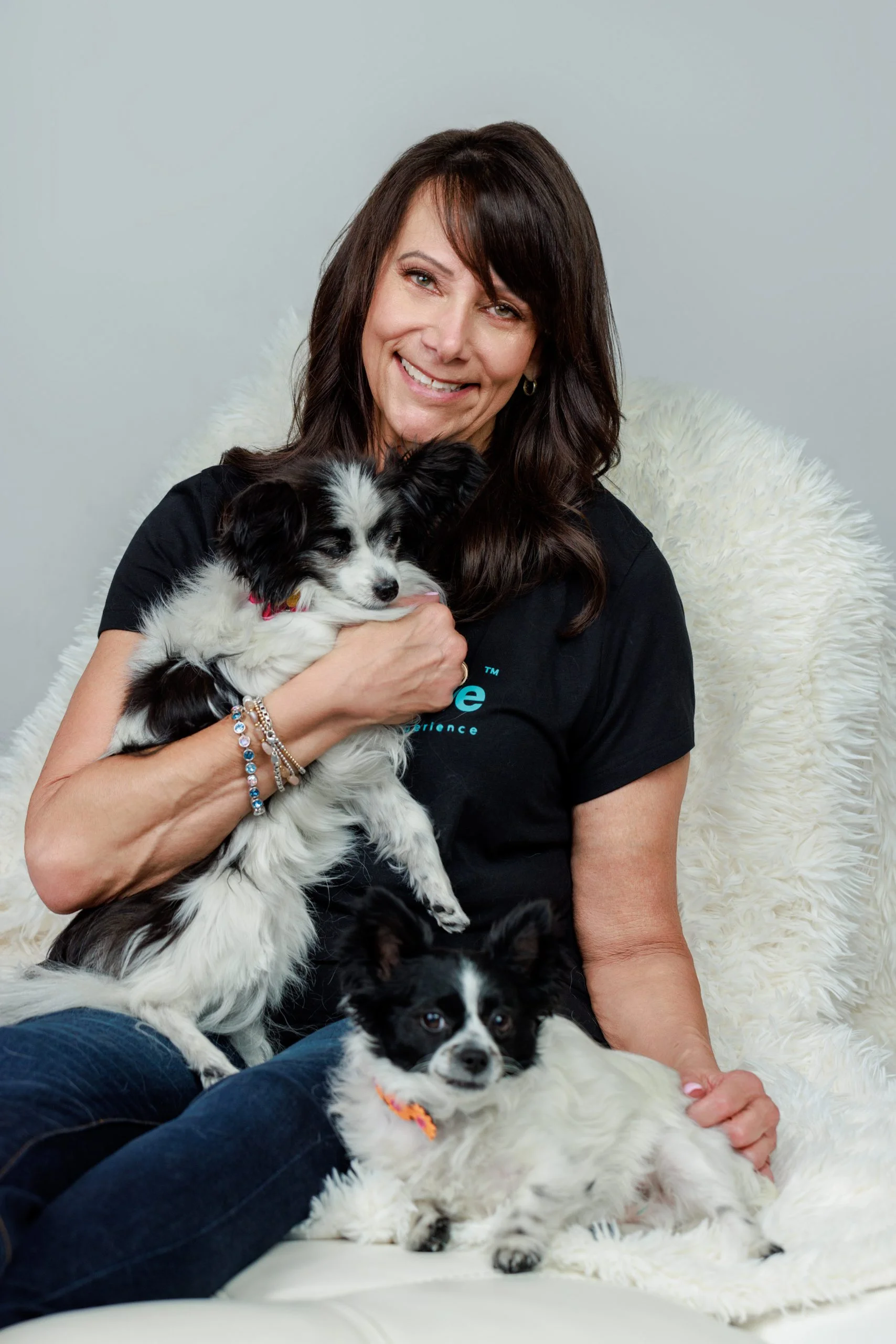 Sabrina with her two puppys