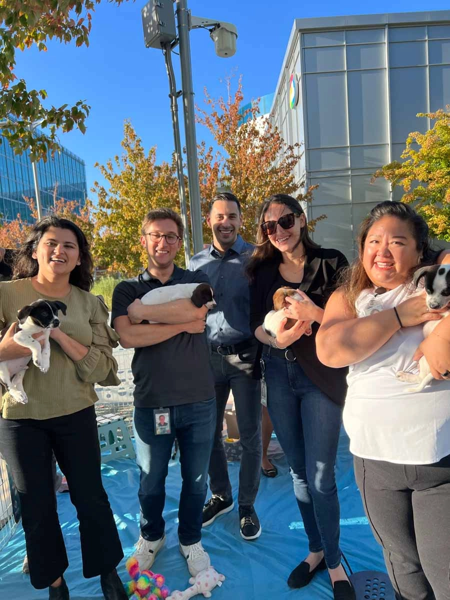 Employee wellbeing at google with puppy love™ party