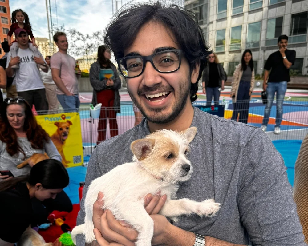 Puppy love at adobe